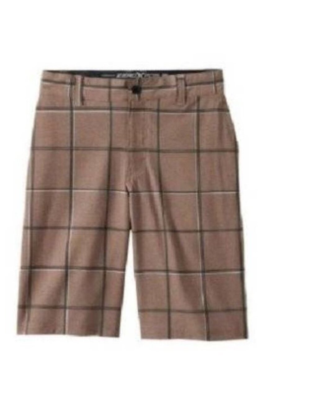 Zeroxposur Skate Shorts 12 Boys Adjustable Waist Brown Plaid Summer 4 Pocket